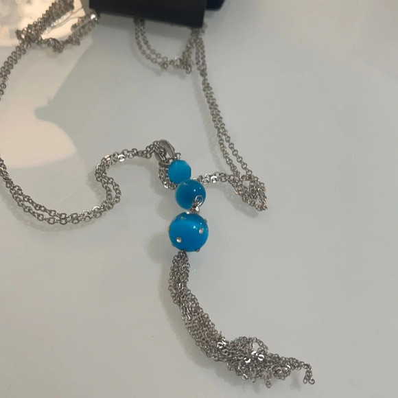 3x$25 ❤️ New York & Co Double Link Chain blue ❤️ - Picture 6 of 10